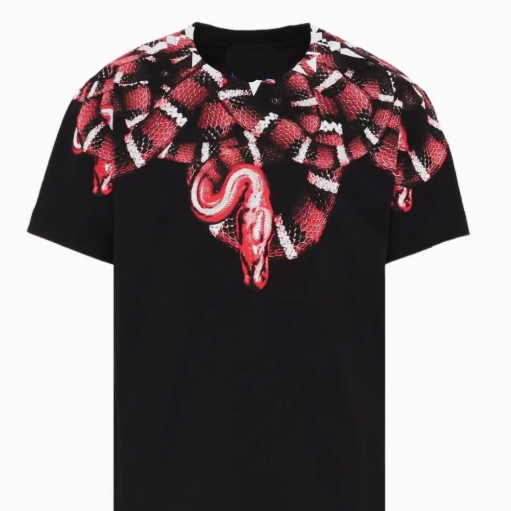 Marcelo Burlon Graphic Snake Print Crew Neck T-Shirt sz XL
